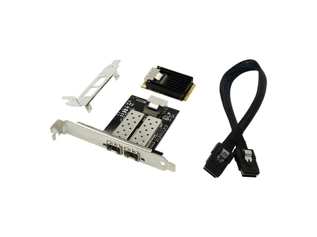 FOR MINI Pci-e to Dual port Ethernet Server NIC network card 1000M mini PCIe SFP