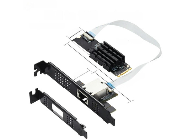 FOR M.2 to Single Port 10 Gbase Ethernet Nic B Key M Key 10G/2.5G/1000M RJ45 Lan