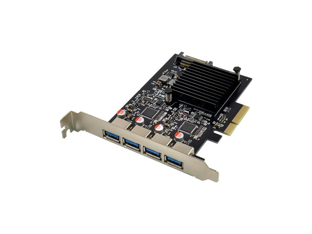 FOR PCI-E PCI Express 4X To USB 3.1 Gen 2 (10 Gbps) 4 Port Type A Expansion Card ASM3142 Chip For 40gbps transfer