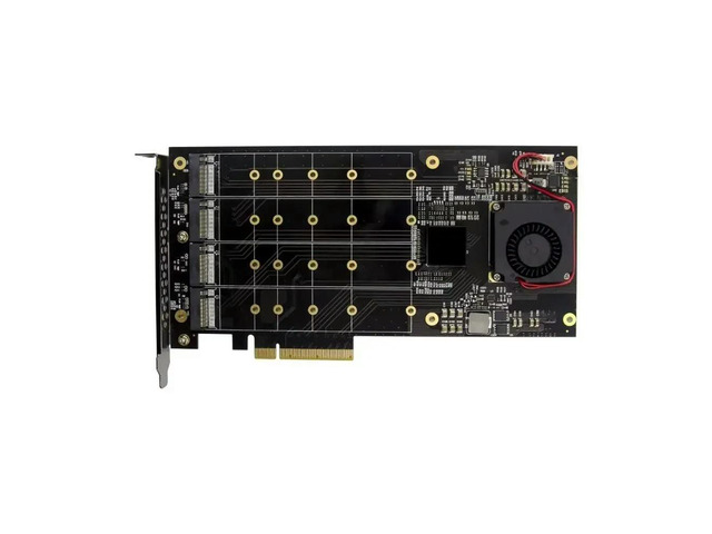 FOR PCIe 3.0 X4 PLX8724 to 4 Port M.2 NVMe SSD Adapter Expansion Card Quad Mkey Nvme to Pci-E Converter for PC 32G/bps win10