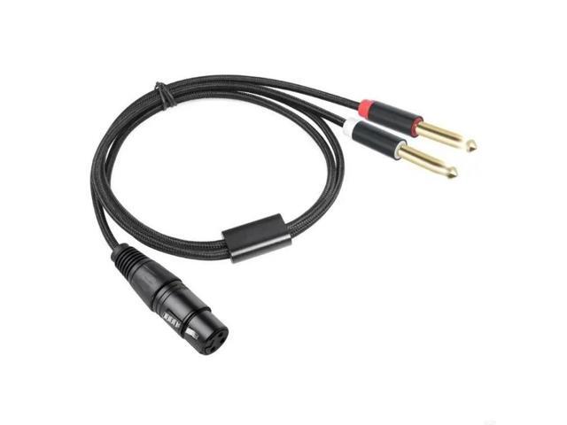 FOR 2x 1/4inch to 3 Female Y Splitters Cable,3 to 2x6.35mm Mono Cable