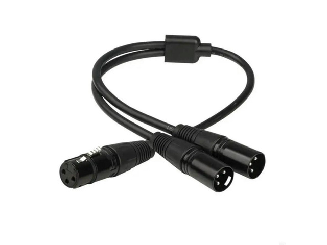 FOR Professional 50CM 3 Female to 2 3Pins Male Auditory Adapter Cable for Studio and Stage Equipment