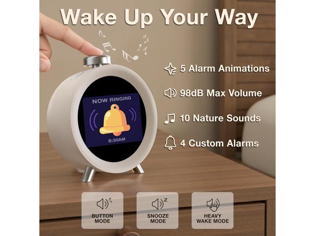 Dekala ChronoSense Alarm Clock for Bedroom Temperature Humidity, 7-Day Programmable 4 Alarms, 100dB Loud Gradual Alarm Clock Heavy Sleeper, IPS...