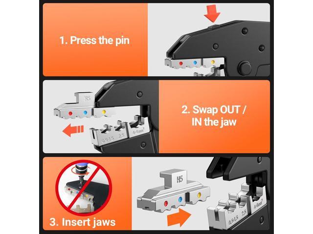 Preciva 6 PCS Crimping Tool Set with 395 PCS Connectors, Ratcheting Wire Crimper Tool for Heat Shrink,Insulated Connectors,Open Barrel,Circlip...
