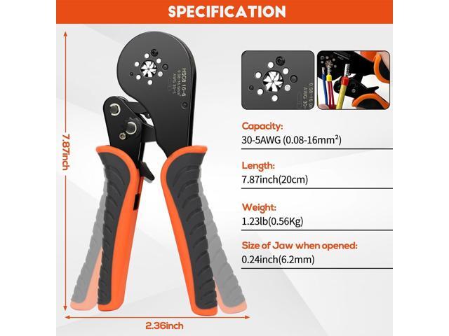 2200PCS Hexagonal Ferrule Crimping Tool Kit Amliber AWG30-5 Self-Adjusting Wire Ferrule Crimper with Wire Ferrules Connectors for Electrical Work,...