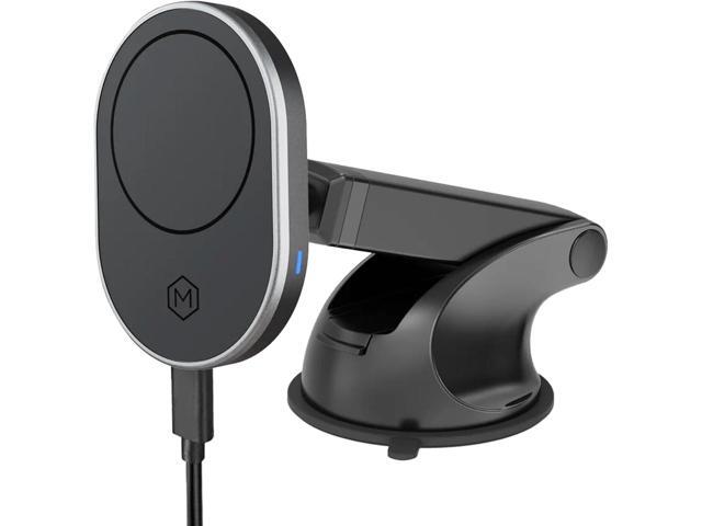 MagSafe Wireless Car Charger Suction Cup Mount for Compatible with iPhone 14/15/16/17/Galax (Version 2.0) 360° Rotation, Canadian Company Magnetic...