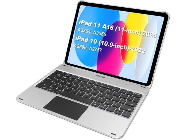 Arteck iPad 11th 10th Generation Keyboard Case, Folio Cover, Multi-Touch Trackpad, Detachable Bluetooth Keyboard for iPad (A16) 11th/10th Gen