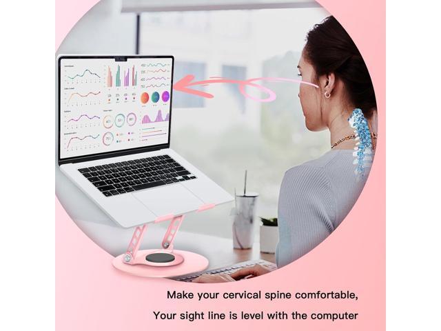 360° Rotating Adjustable Laptop Stand Perfect for Work, Painting,Office,Travel,Home,Fits MacBook & Laptops up to 13-15',Dual Rotary Shaft,Folding...