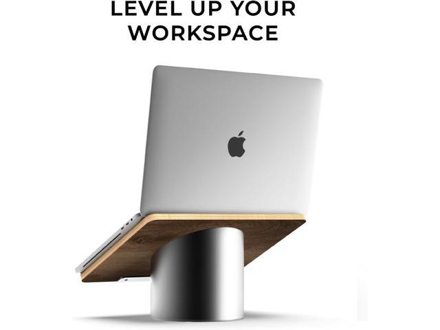 HumanCentric Laptop Riser for Desk in Black Walnut Wood Top and Space Gray Aluminum Base, Compatible with MacBook and Other Laptops Up to 16...