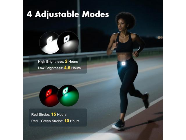 2 Pack Running Lights for Runners - Rechargeable Clip on Flashlight,Dog Flashlights for Night Walking, 4 Modes LED Running Light,Safety Lights at...