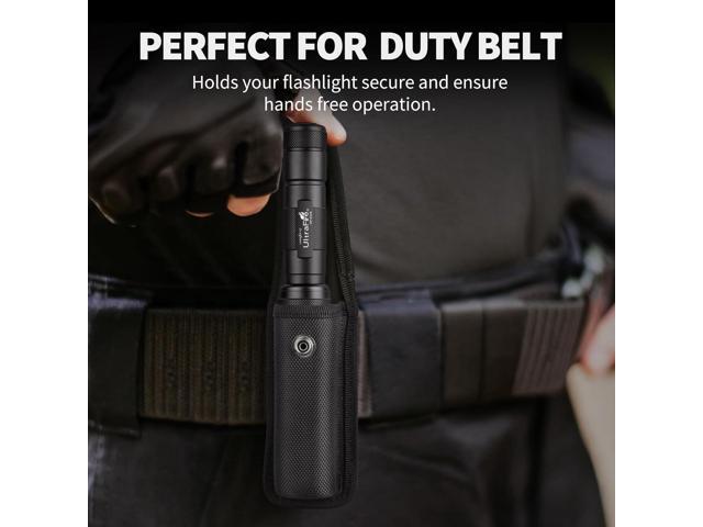 ULTRAFIRE Tactical Flashlight with Holster, 1000 Lumens Single Mode LED Flashlight with Duty Belt Holster, Bright Small EDC Flashlight with...