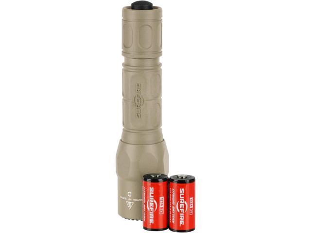 SureFire G2X Pro Dual-Output LED Flashlight with click switch, Desert Tan, Small
