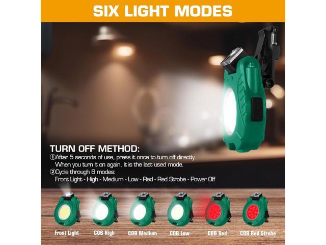 EverBrite 2 Pack COB Keychain Work Light, Mini Rechargeable Magnetic Keychain Light, Sensor Mode, Multifunctional Small Keychain Flashlights,...