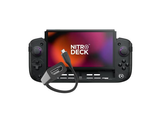 CRKD Nitro Deck+ with HDMI Adapter - Handheld Pro Controller for Nintendo Switch & OLED Model - TV Dockable - Programmable Sidekicks & Back Buttons.