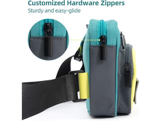 GeekShare Large Capacity Multifunctional Switch/OLED Travel Carrying Case - Color Contrast Laser Messenger Bag Compatible With Nintendo Switch -...