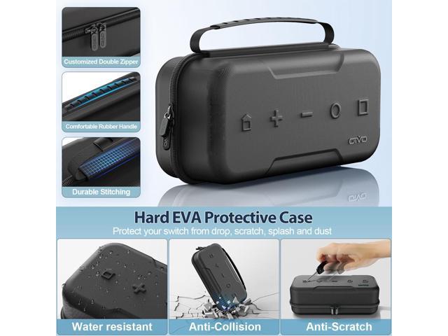 Switch Carrying Case Compatible with Nintendo & OLED, Portable Switch Travel Carry Case Fit for Joy-Con and Adapter, Hard Shell Protective OLED...