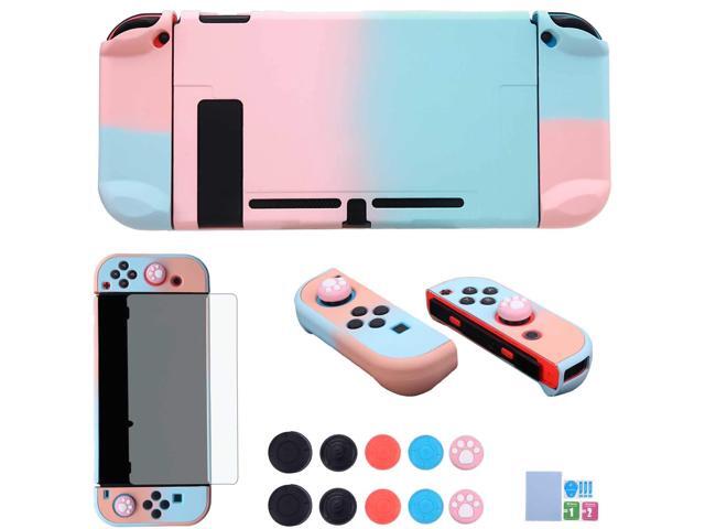 COMCOOL Dockable Case for Nintendo Switch 3 in 1 Protective Cover Case for Nintendo Switch and Joy-Con Controller with Screen Protector and Thumb...
