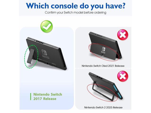 COMCOOL Dockable Case for Nintendo Switch 3 in 1 Protective Cover Case for Nintendo Switch and Joy-Con Controller with Screen Protector and Thumb...