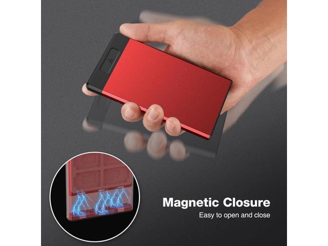 HEIYING Switch Game Card Case for Nintendo Switch 2 2025 / OLED / Lite Games Cards, Metal Game Storage Holder with 20 Games Card Slots and 20 Micro...