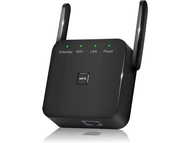 WiFi Extender Signal Booster Covers Up to 9860 Sq. ft and 60 Devices 2.4GHz WiFi Repeater with Ethernet Port - Quick Setup and Long Range...