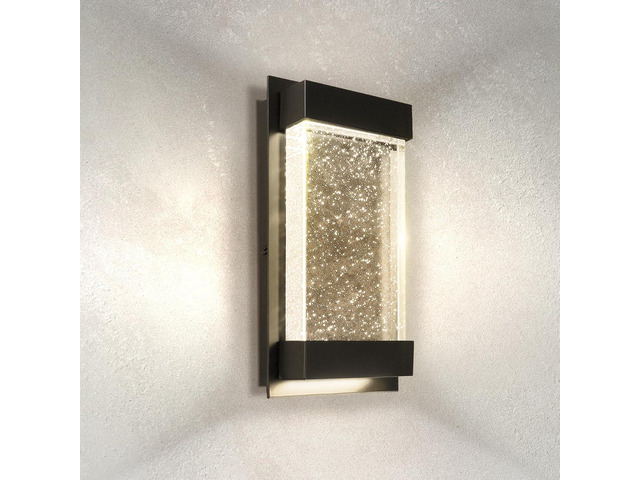 ASD LED 12' Bubble Glass Wall Light Fixture, Outdoor & Indoor Seeded Sconce 3CCT, Waterproof, Dimmable, Up-Down Glow, ETL Listed 22W 500LM...