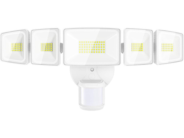 Onforu 150W 15000LM LED Security Lights Motion Sensor Outdoor, Dusk to Dawn Flood Lighting, 5 Heads 360° Wide Angle Illumination, 6500K IP65...