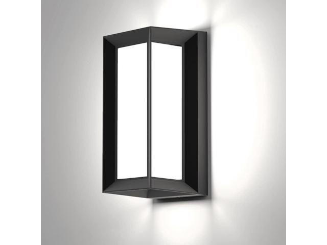 Sytmhoe Porch Lights Outdoor Wall Sconce, 24W 2400LM 5000K Modern LED Porch & Patio Lights, Aluminum Exterior Light Fixture Matt Black IP65.