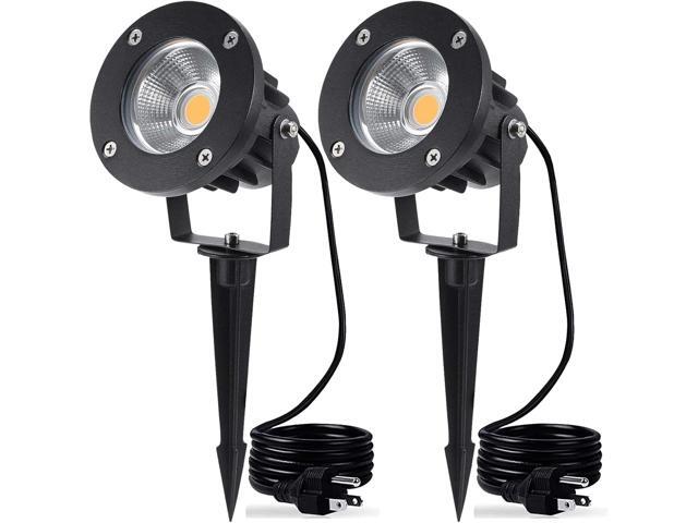 20W LED Landscape Lighting Outdoor Spotlight 120V AC Waterproof Yard Spot Lights Outdoor with Stake for Tree Flag Lights 3000K Warm White Lawn...