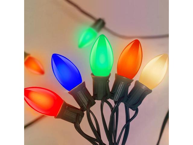 C9 LED Christmas Lights Outdoor 25Ft Outdoor Christmas Decorations String Light Waterproof with 26 C9 LED Multicolor Bulbs, Hanging Vintage...