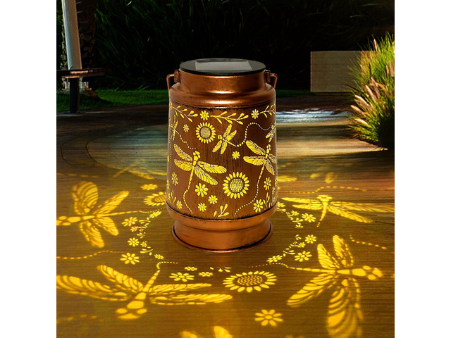 ANYTALK Birthday Gifts for Women Mom Grandma, Dragonfly Solar Lanterns Outdoor Waterproof, Hanging Solar Lights for Yard, Patio, Porch, Garden Decor