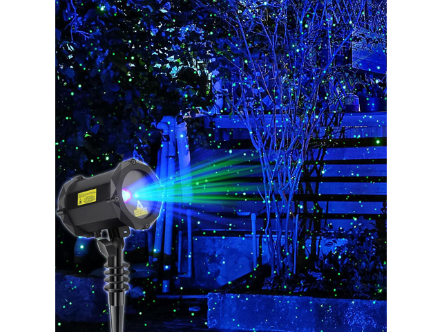 Firefly Garden Lights Laser Star Projector, Outdoor Decorative Lighting with Blue Nebula for Garden Indoor Outdoor