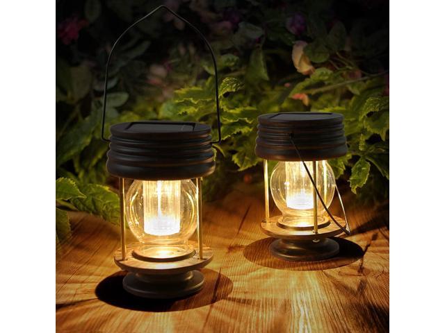 pearlstar Solar Lanterns Outdoor Waterproof Hanging Solar Lights with Handle for Garden Patio Yard Backyard Pathway Porch Driveway Decoration,...