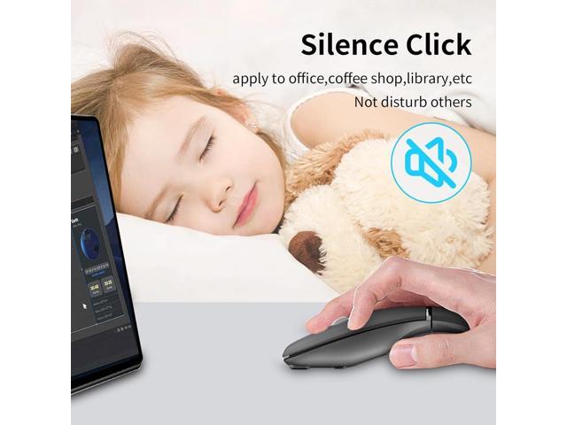 Arc Bluetooth Mouse, Ultra-Thin Rechargeable Rotating Wireless Mice, Dual Mode (BT5.0/3.0+2.4G), Portable Travel Arc Mouse Suitable for Laptop, PC,...