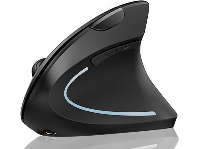 Lekvey Ergonomic Mouse, Vertical Wireless Mouse: Rechargeable Optical Carpal Tunnel Mice with 2.4G USB Receiver, 1000/1200/1600 DPI, 6 Buttons, for...