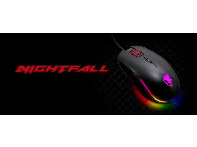 Nightfall NF24 RGB Backlit Gaming Mouse, Symmetrical Design, 50 Million Click Durability, 8 Programmable Buttons, Dynamic DPI Switching, Customized...