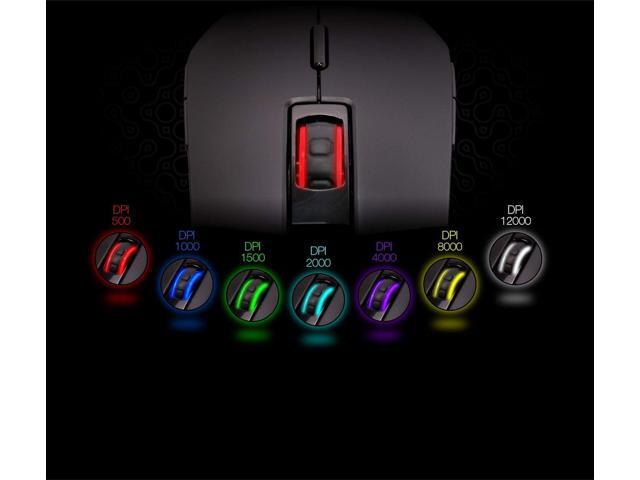 Nightfall NF24 RGB Backlit Gaming Mouse, Symmetrical Design, 50 Million Click Durability, 8 Programmable Buttons, Dynamic DPI Switching, Customized...