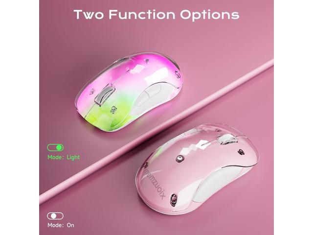 memzuoix 2.4G LED Wireless Mouse, Rechargeable Ergonomic Mouse with Detachable Cover, 1200 DPI Portable Optical Computer Mouse with USB Receiver...