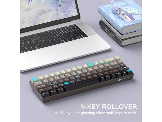 MageGee Portable 60% Mechanical Gaming Keyboard, Hot Swappable Blue Whale Switch, RGB Backlit Compact 68 Keys Mini Wired Gradient Custom Keyboard...