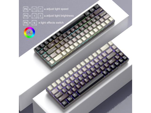 MageGee Portable 60% Mechanical Gaming Keyboard, Hot Swappable Blue Whale Switch, RGB Backlit Compact 68 Keys Mini Wired Gradient Custom Keyboard...