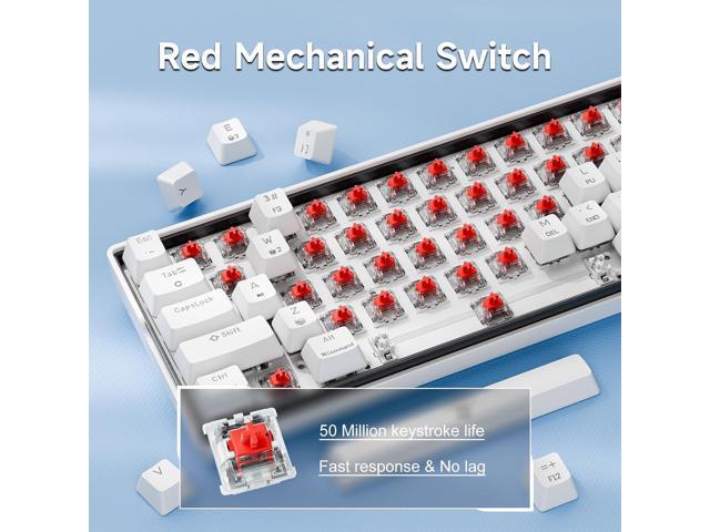 KEMOVE K61SE Gaming Mechanical Keyboard, 60 Percent Wired RGB Backlit N-Key Rollover Compact Mini 61 Keys Keyboard for PC Laptop, Red Switch