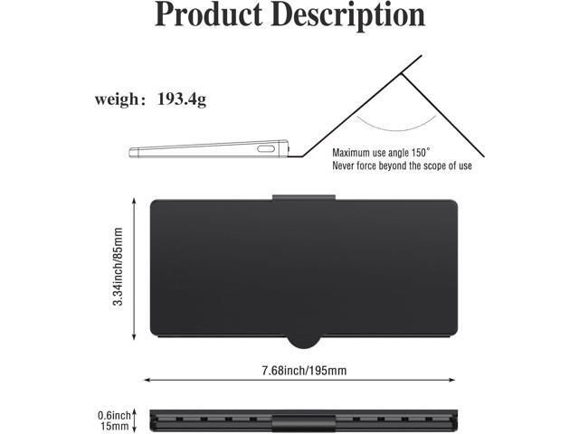 Universal Wireless Keyboards Ultra Light Portable Mini Keyboard with Adjustable Angle Stand & Leather Case,Computer Keyboards Rechargeable Travel...