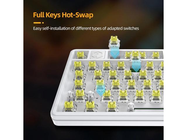 IROK NA87PRO 87 Keys Wired Magnetic Keyboard, RGB, hot Swappable Rapid Trigger Gaming Keyboard for Win/Mac/Gamer-White