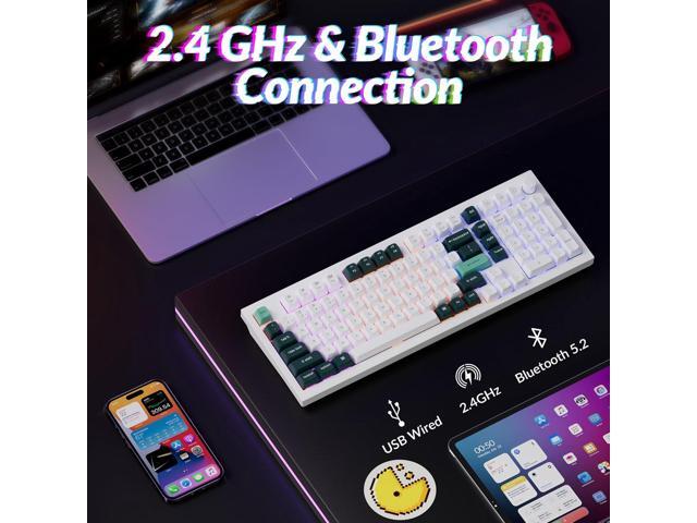 Keychron Q5 HE Rapid Trigger Gaming Keyboard Wireless with Hall Effect Gateron Double-Rail Magnetic Switch Adjustable Actuation, 2.4...