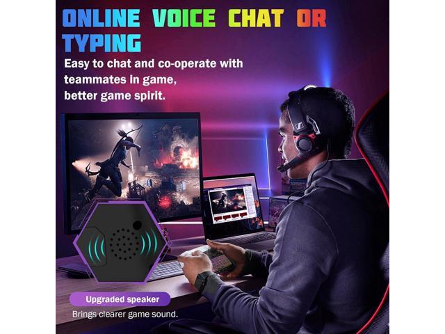 TiMOVO RGB Backlight Keyboard for PS5 Controller, Wireless Bluetooth Keypad Chatpad for PlayStation 5 Controller, Mini PS5 Multi-Color Game...
