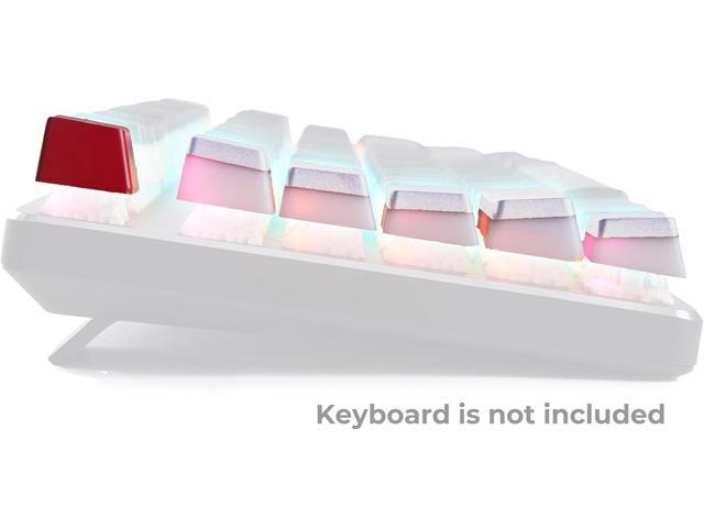 Glorious Aura V1 (White) Pudding Keycaps - Double Shot PBT Translucent for Mechanical Keyboards, 104 Key Set, TKL, Compact Compatible, English (US)...