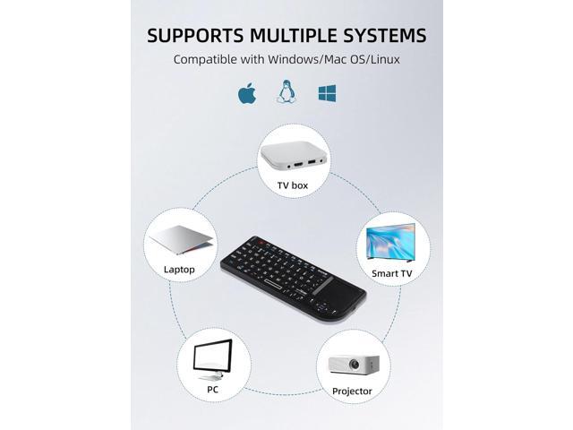 125 Keyboard with Touchpad Mouse, 69 Keys USB Keyboard, 3-in-1 Multifunction -100-RF for PC/Tablets/TV//Smartphones