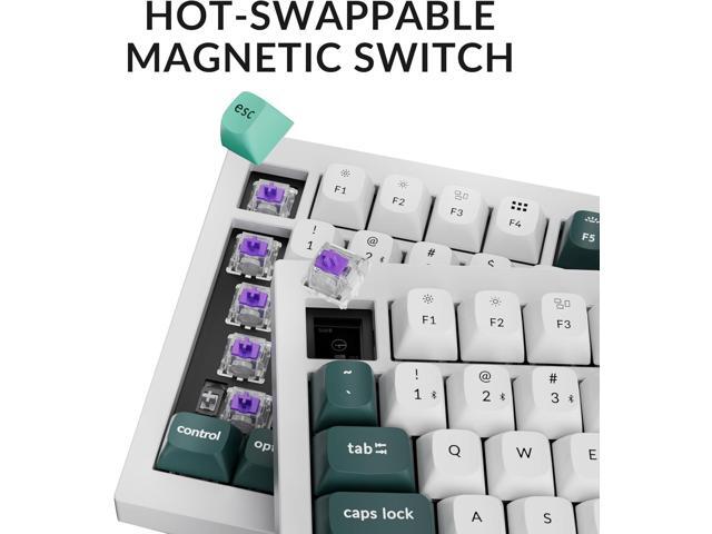 Keychron Q1 HE Wireless QMK Custom Mechanical Keyboard with Hall Effect Gateron Double-Rail Magnetic Switch Rapid Trigger, 2.4 GHz Bluetooth RGB...