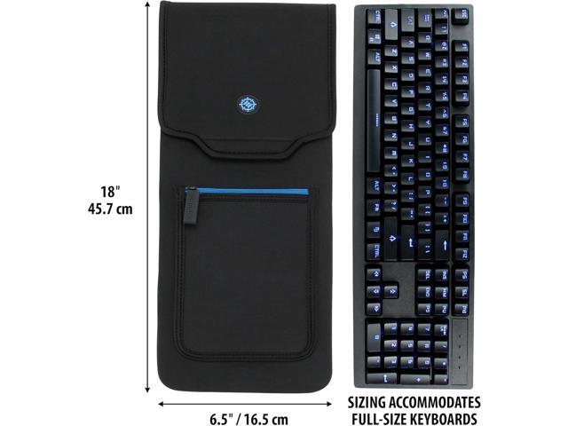 Enhance Keyboard Sleeve Travel Case for Full-Size Mechanical and Standard Gaming Keyboards up to 18 Inches with Rugged Neoprene Construction,...