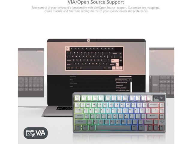 Womier 75% Keyboard QMK/VIA, Wireless Keyboard Creamy Gaming CNC Aluminum, Tri-Mode Mechanical Key Board with 8000mAh Battery Custom Hot Swappable...