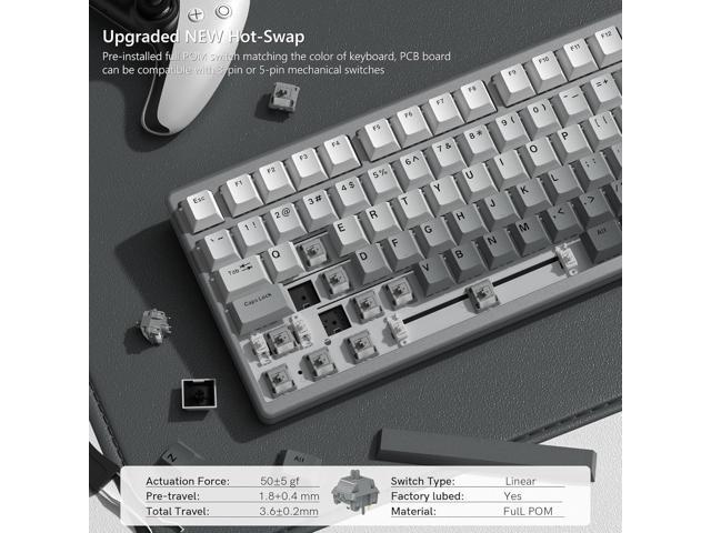 Womier 75% Keyboard QMK/VIA, Wireless Keyboard Creamy Gaming CNC Aluminum, Tri-Mode Mechanical Key Board with 8000mAh Battery Custom Hot Swappable...